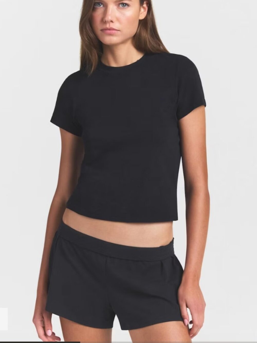 NEW SKIMS Medium Worn In Jersey T-Shirt Washed Onyx Black NWT